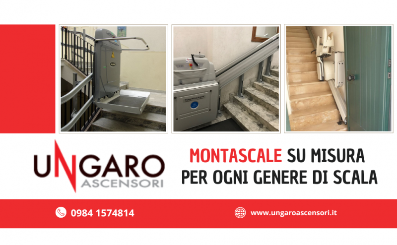 progettazione montascale su misura per ogni tipo di scala