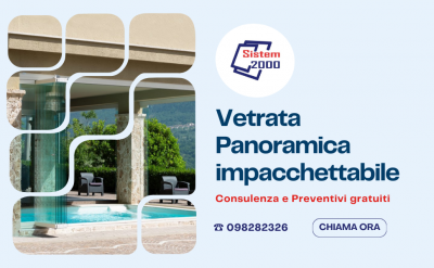 vetrata panoramica impacchettabile