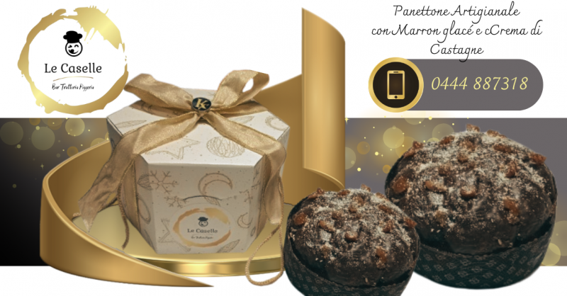 Dolce natalizio artigianale con marron glace e crema di castagne