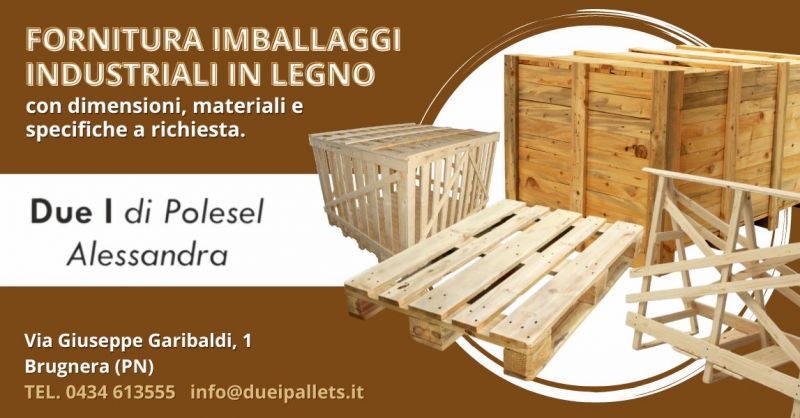 Produzione e fornitura di imballaggi industriali in legno