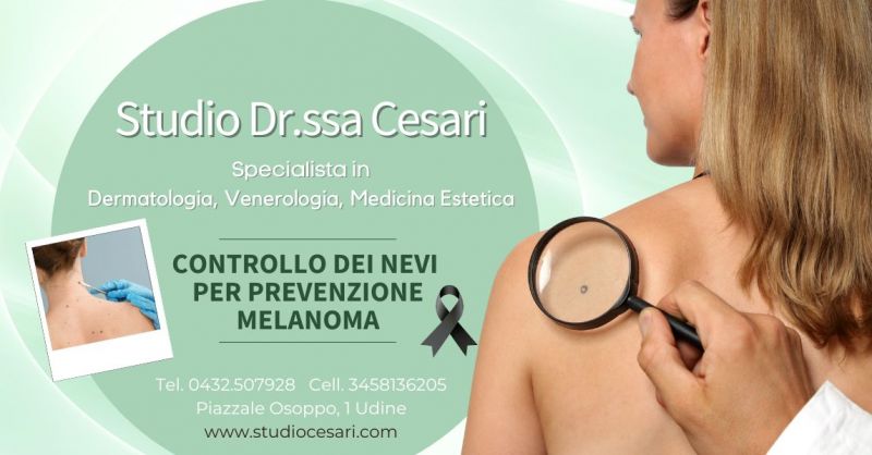 Controllo dermatoscopico mappatura nevi prevenzione melanoma