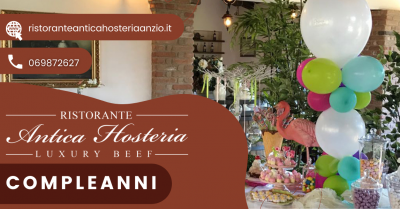 offerta ristorante per una festa di compleanno a ostia