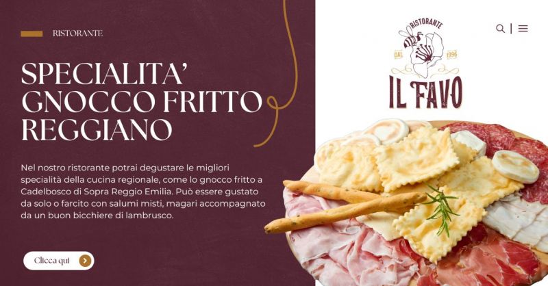 Specialita gnocco fritto emiliano vicino