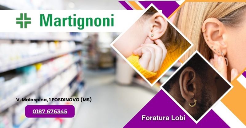 Foratura lobi senza dolore in farmacia