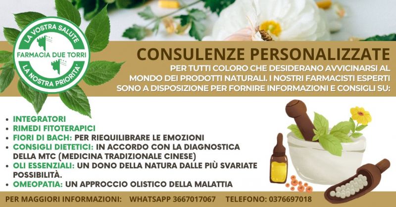 Consulenza personalizzata rimedi fitoterapici a Castiglione Mantovano