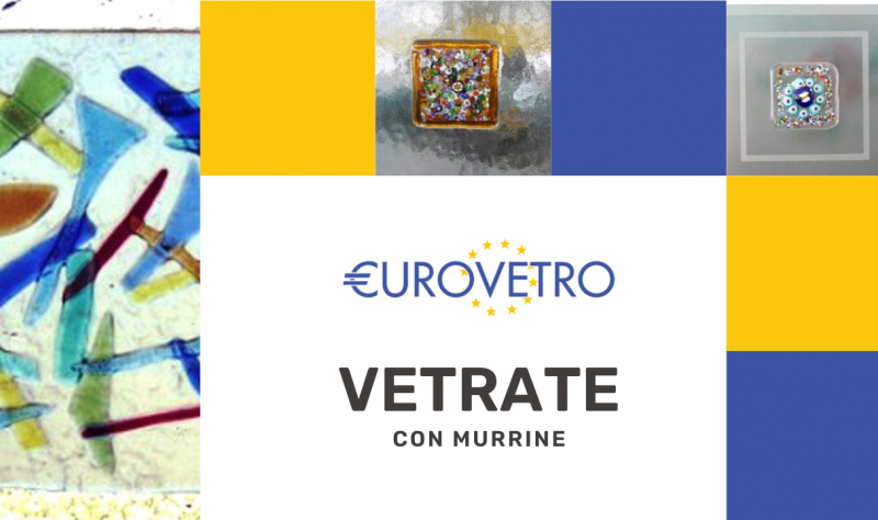 Realizzazione vetrate con applicazione murrine