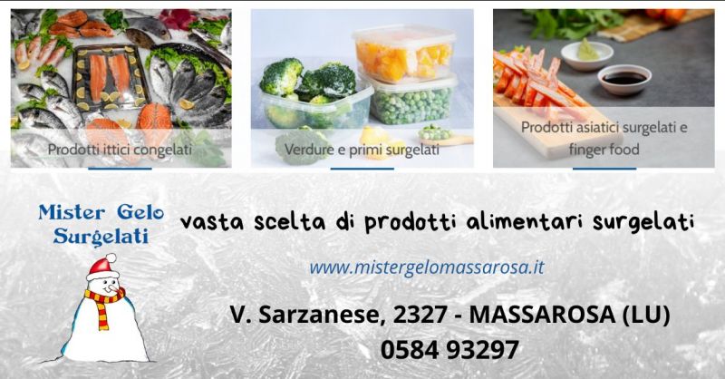 negozio con ampia scelta prodotti alimentari surgelati