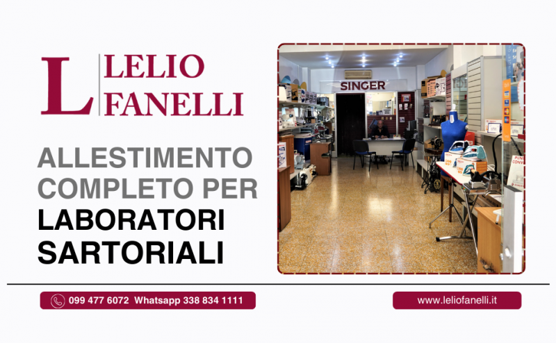 allestimento professionale completo laboratori sartoriali