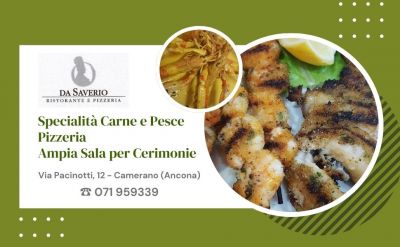 ristorante di carne e pesce con sala per cerimonie a camerano