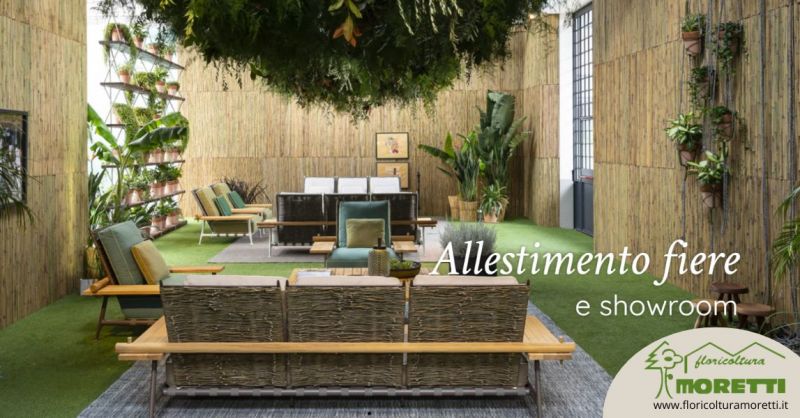 allestimenti con piante e fiori per showroom