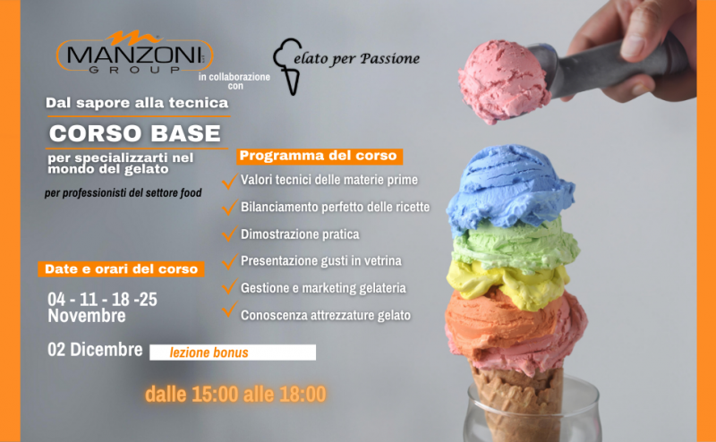 corso professionale per gelateria artigianale a falconara marittima