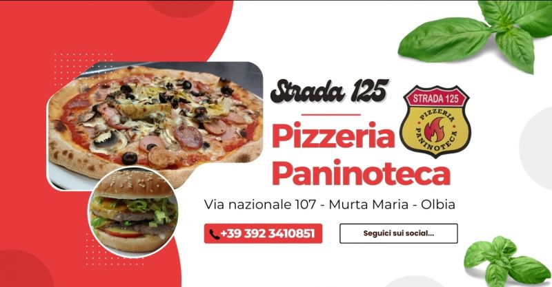 Pizzeria paninoteca presso la strada 125 a Murta Maria Olbia