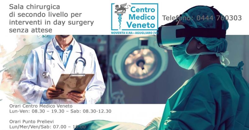 Sala chirurgica di secondo livello per interventi day surgery senza attese