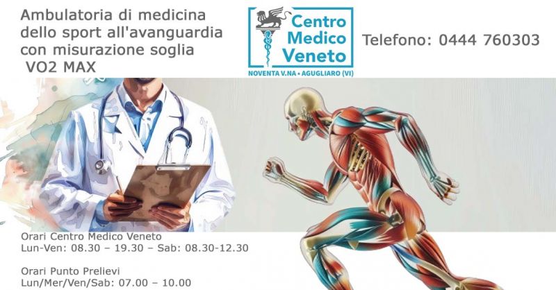 Ambulatoria medicina dello sport avanguardia con misurazione soglia VO2 MAX