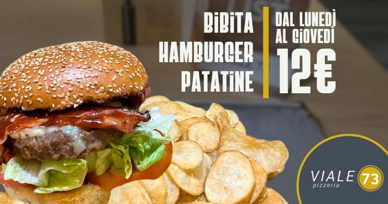 pizzeria con menu hamburger e patatine in offerta a jesi