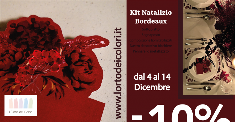 Vendita online Kit Tavola Natalizio Bordeaux a Bassano Del Grappa