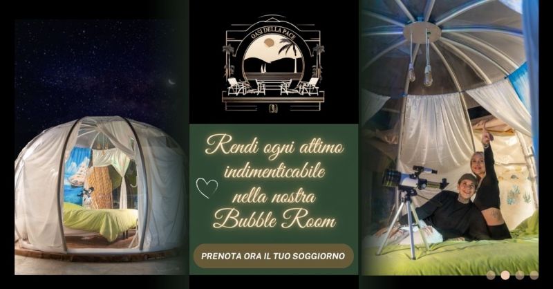 soggiorno romantico in bubble room a bisceglie