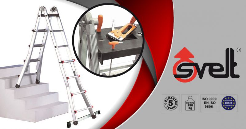  SVELT SPA - Ladder opportunity SCALISSIMA WITH EXTENDER Maximum height 4.10 m made in Italy