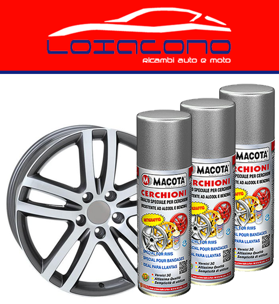 Da Loiacono Ricambi vernice spray per cerchioni auto e moto Macota. Scopri!